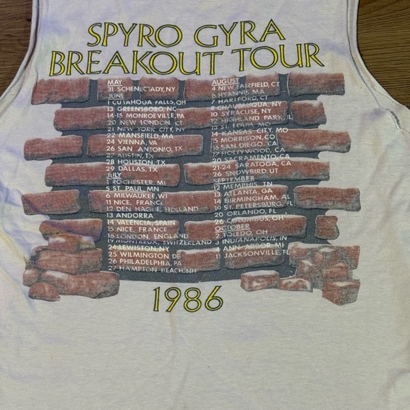 Vintage Spyro Gyra 1986 Breakout Tour Retro Band Tour T-shirt Size Medium - Picture 4 of 5